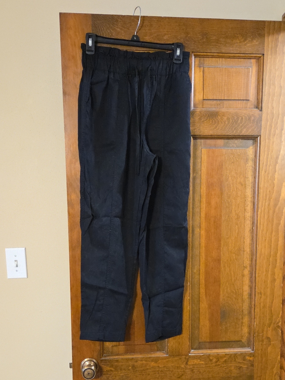 A New Day Black Elastic-Waist Casual Pants